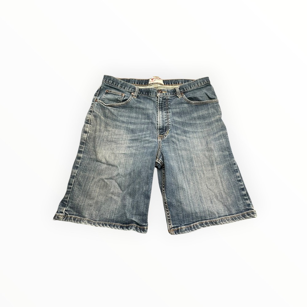 Arizona Jean Co Denim‎ Shorts Mens 36 Blue Medium Wash Relaxed Fit Jorts Stretch